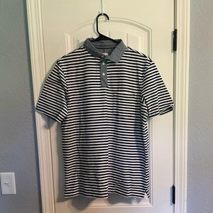 New without tags Mens Merona Polo Shirt Navy and White Stripes